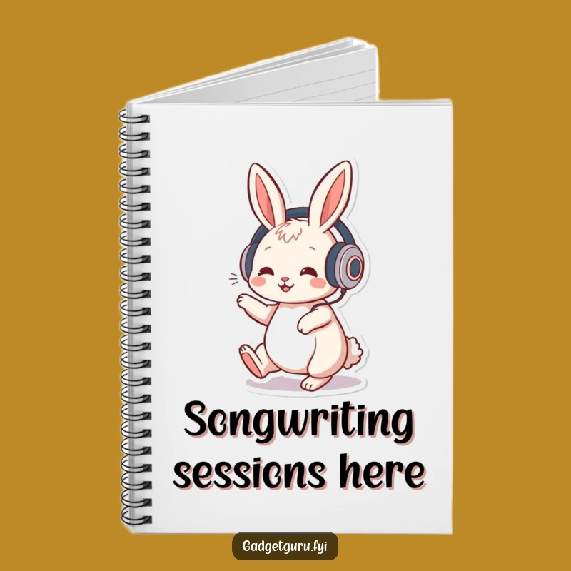Funny Rabbit DJ Notebook: Playful Character's Musical Ideas