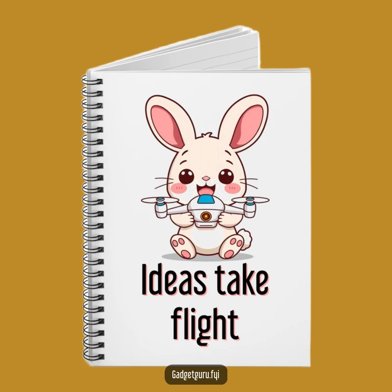 Funny Rabbit Drone Pilot Notebook - Jot Down Ideas, Hilarious Gift!