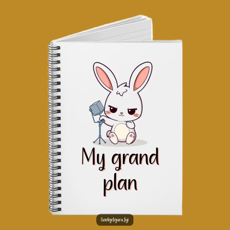 Funny Rabbit Satellite Dish Notebook, Determined Journal, Techie Humorous Gift
