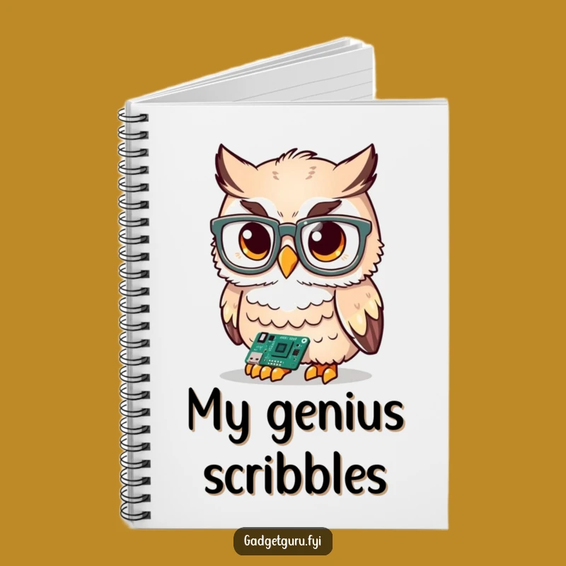 Funny Smart Owl Notebook: Techy Journal, Perfect Gift!