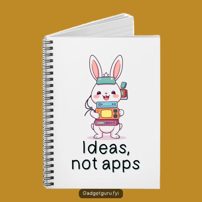 Funny Rabbit Gadget Notes Notebook: Organize Your Tech with Humor Gift