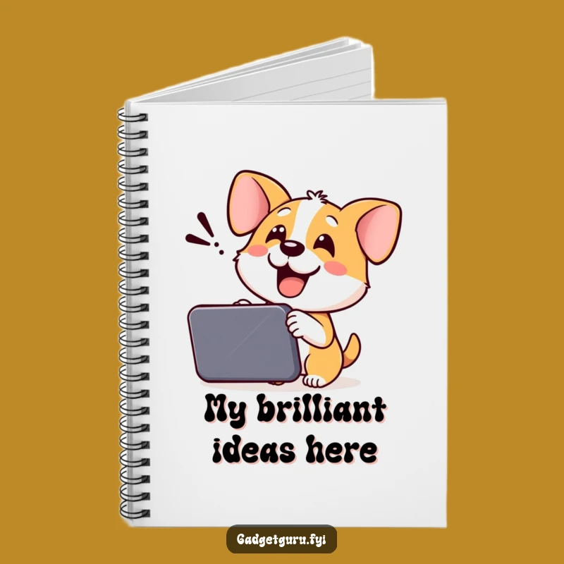 Funny Dog Notebook: Journal Your Ideas with a Cheerful Tech Pup