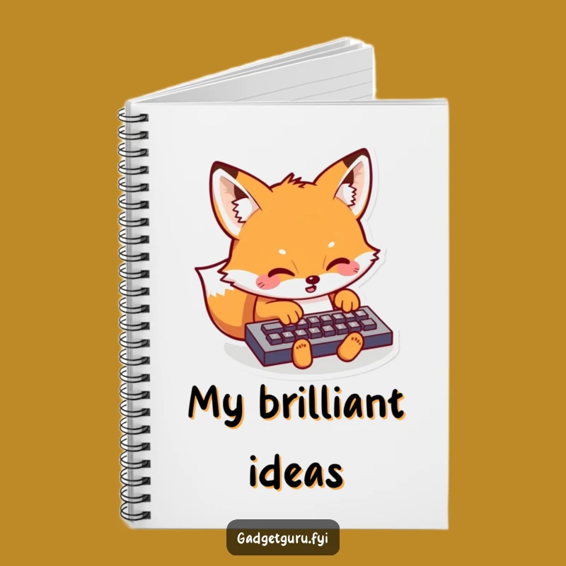 Funny Kawaii Fox Notebook: Jot Down Ideas with Cute Typing Humor