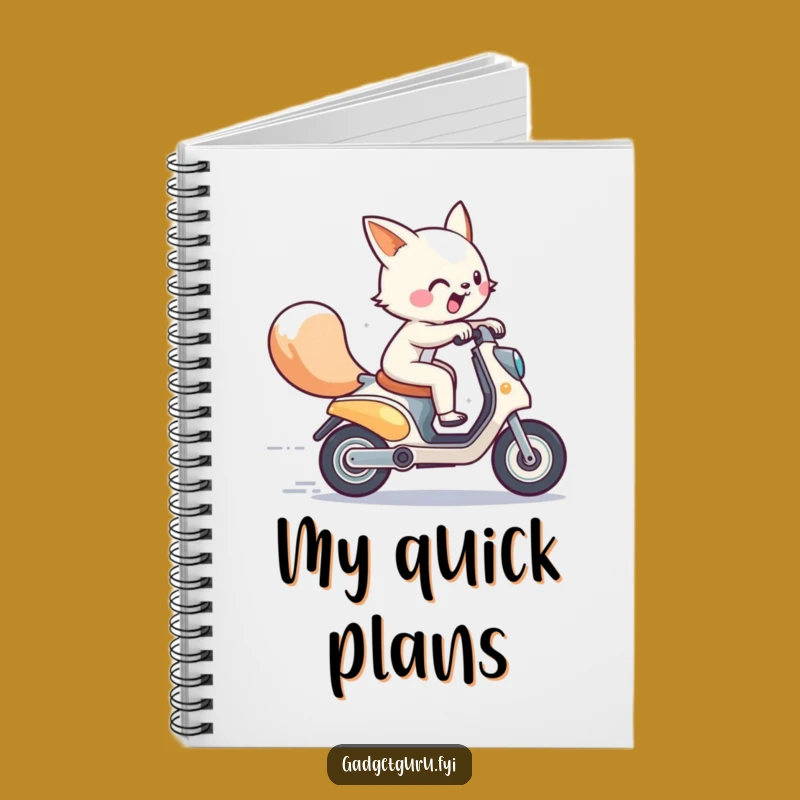 Funny Energetic Animal Scooter Zoom Notebook: Jot Down Your Speedy Ideas!