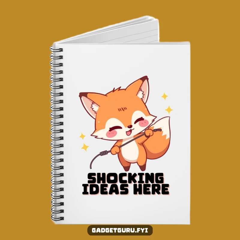 Funny Fox Zapping Wire Notebook - Hilarious Journal for Mischievous Ideas