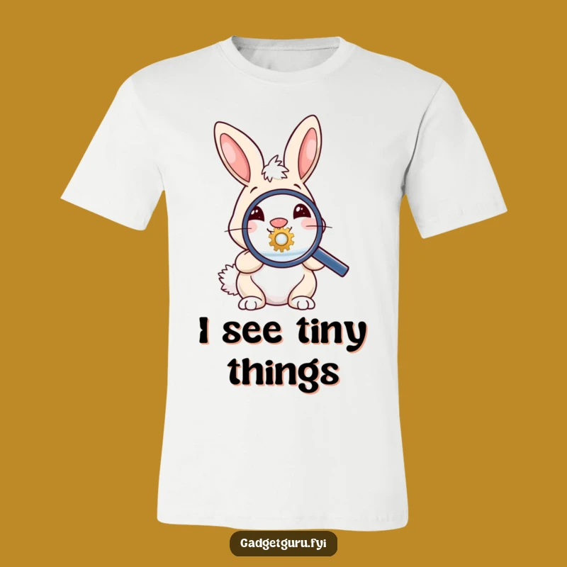Funny Bunny Magnifying Glass Tee - Hilarious Gift for Investigators