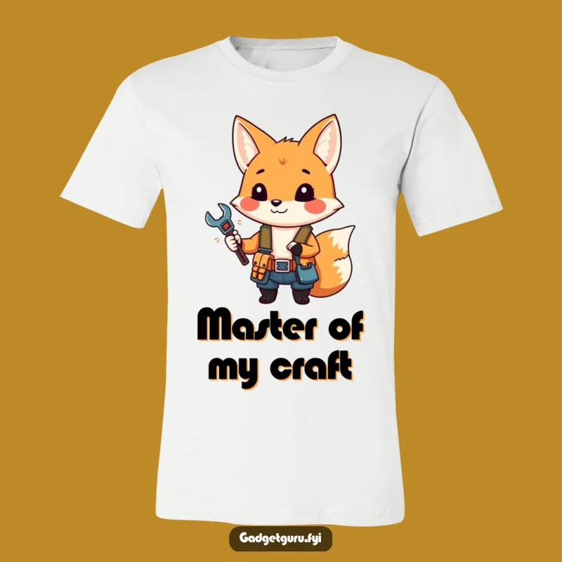 Funny Fox Mechanic T-Shirt - Handy Helper, DIY Tee Gift!