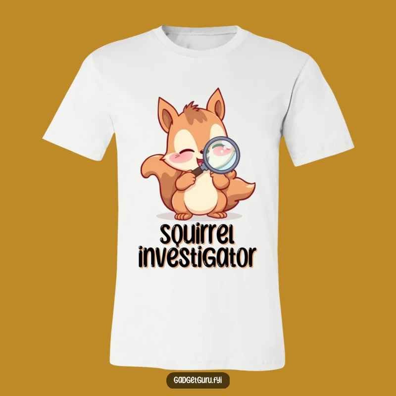 Funny Squirrel Magnifying Glass T-Shirt - Explore the World with Joy!
