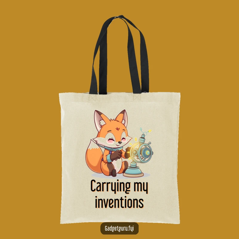 Funny Fox Inventor Tote Bag: Carry Your Ideas & Laughs in Style