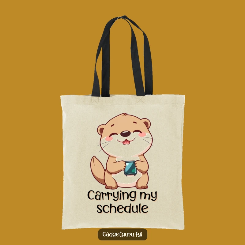 Funny Otter Smartwatch Tote Bag - Stylish, Spacious, Hilarious Gift!
