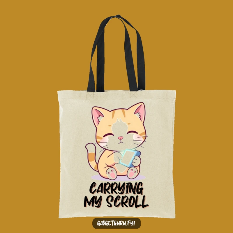 Funny Cat Screen Paw Tote Bag - Stylish, Spacious, Hilarious Gift!