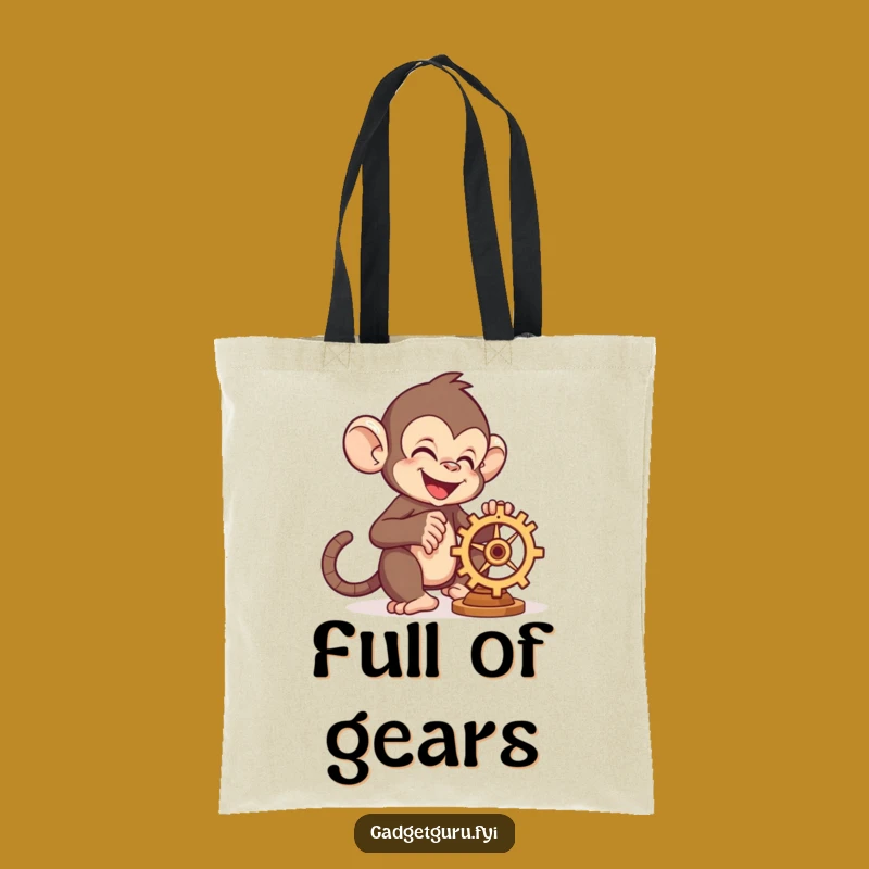 Funny Monkey Gear Tote Bag: Carry Your Tools with Style