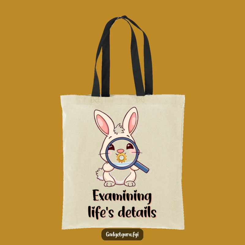 Funny Bunny Magnifying Tote Bag - Stylish Gift for the Curious Shopper