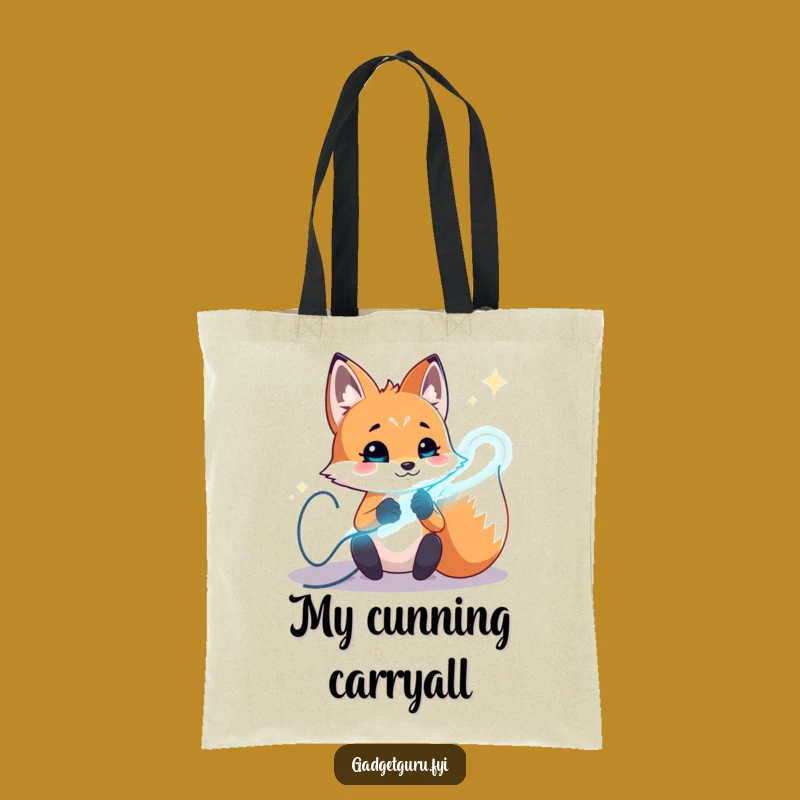 Funny Fox Innovation Tote Bag, Electric Accessory and Creative Funny Gift
