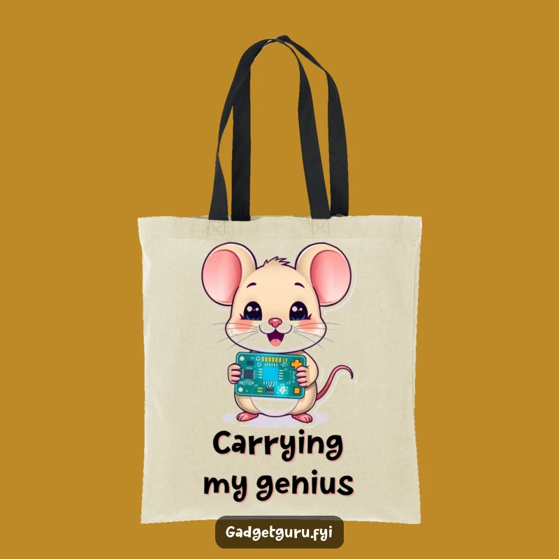 Funny Mouse Circuit Tote Bag - Carry Your Tech Gear with Style