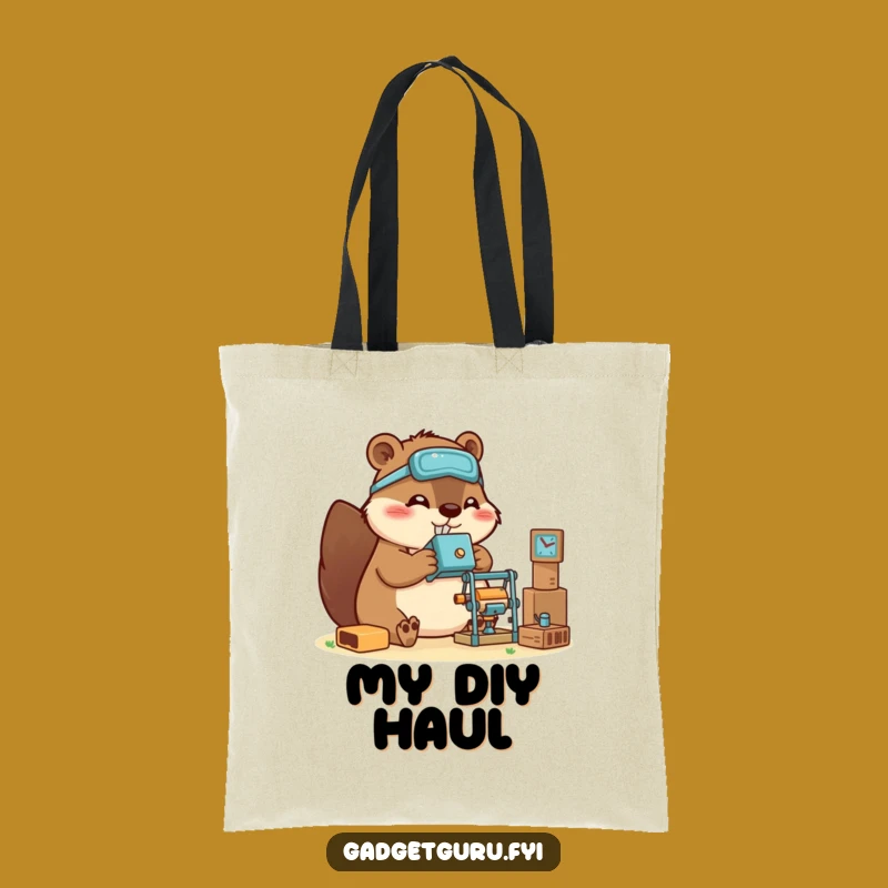 Funny Beaver Tote Bag: Carry Your Tools, a Crafty & Hilarious Gift!